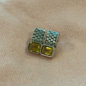 Citrine sterling silver earrings.